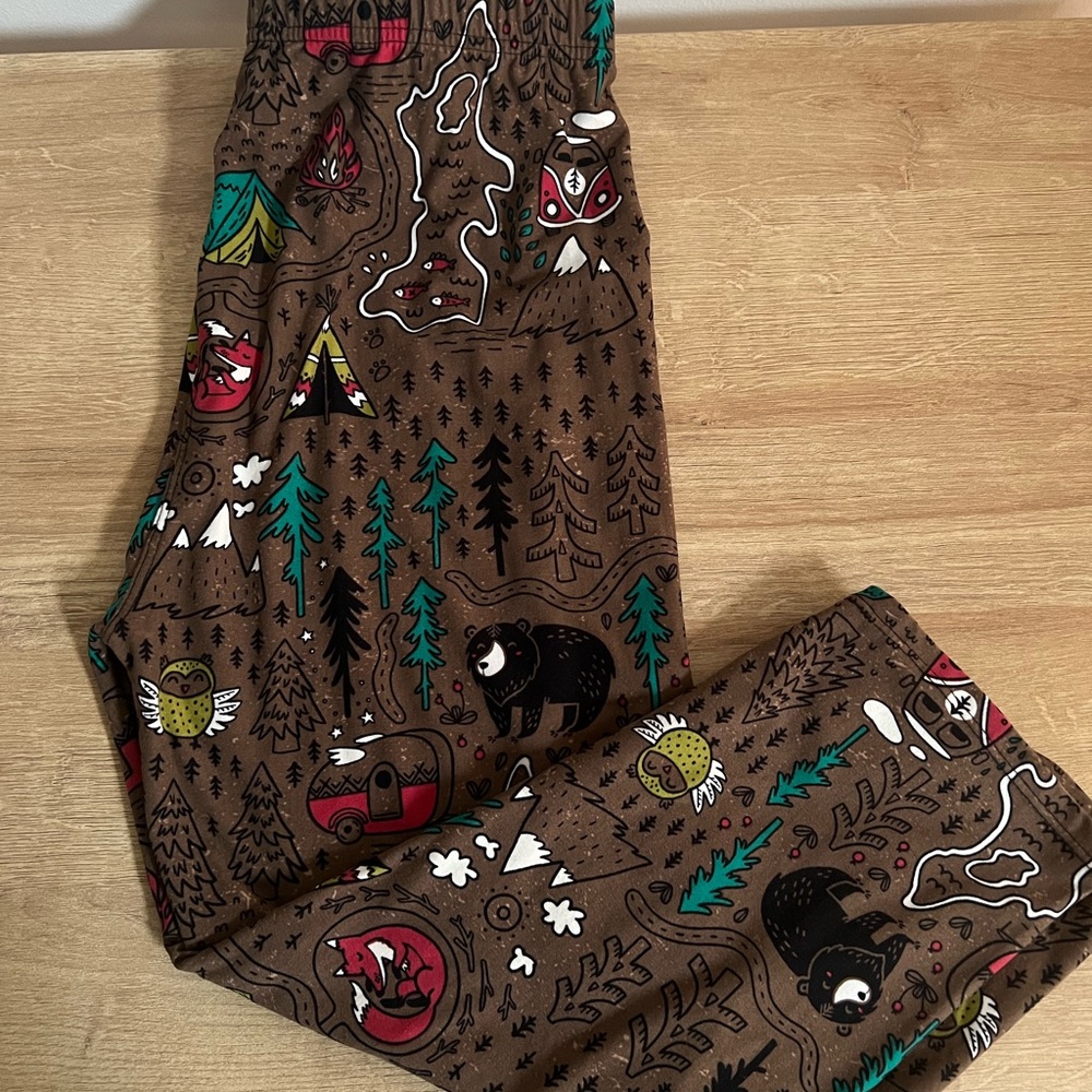 Camping themed leggings